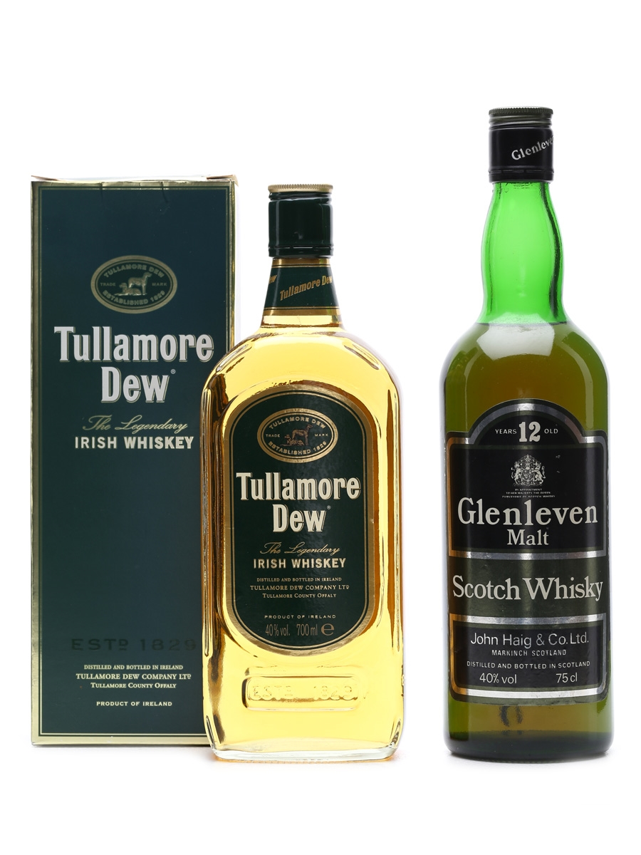 Glenleven 12 Year Old & Tullamore Dew 75cl & 70cl 