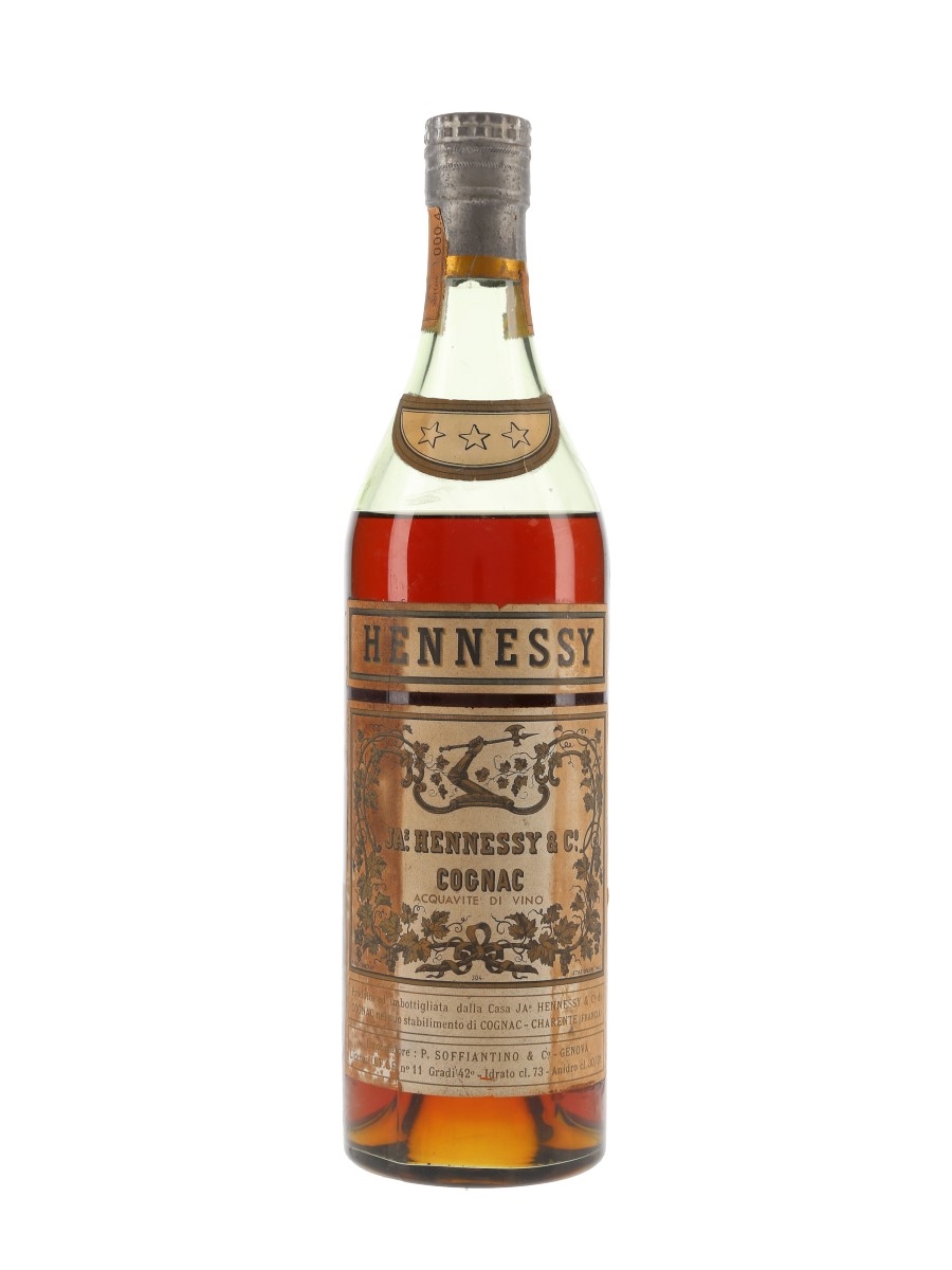 Hennessy 3 Star Bottled 1950s - Soffiantino 73cl / 40%