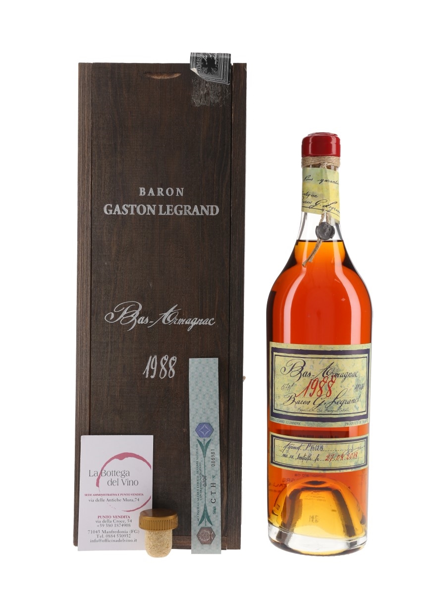 酒ブランデー BARON GASTON LEGRAND 1970 - hexaequipamentos.com.br