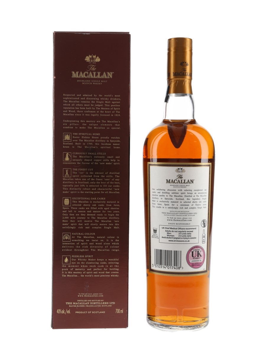 【新品未開封】Macallan 12Year OldSherryOak Cask MACALLAN SHERRY OAK SINGLE MALT SCOTCH WHISKEY 12 YEARS – Hi