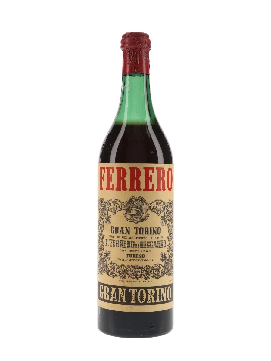 Ferrero Gran Torino Vermouth Bottled 1950s-1960s 100cl / 16%