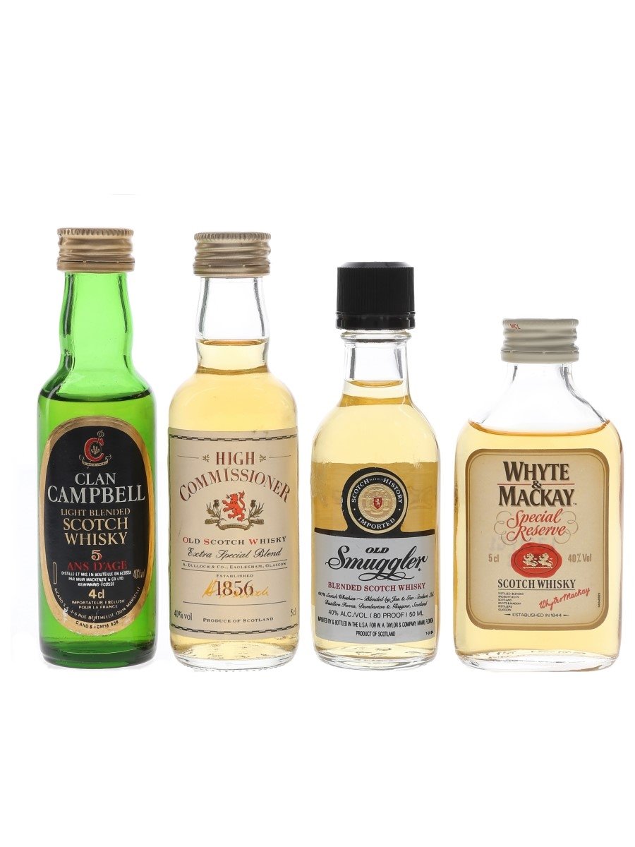 Clan Campbell, High Commissioner, Old Smuggler, Whyte & Mackay  4 x 4cl-5cl / 40%