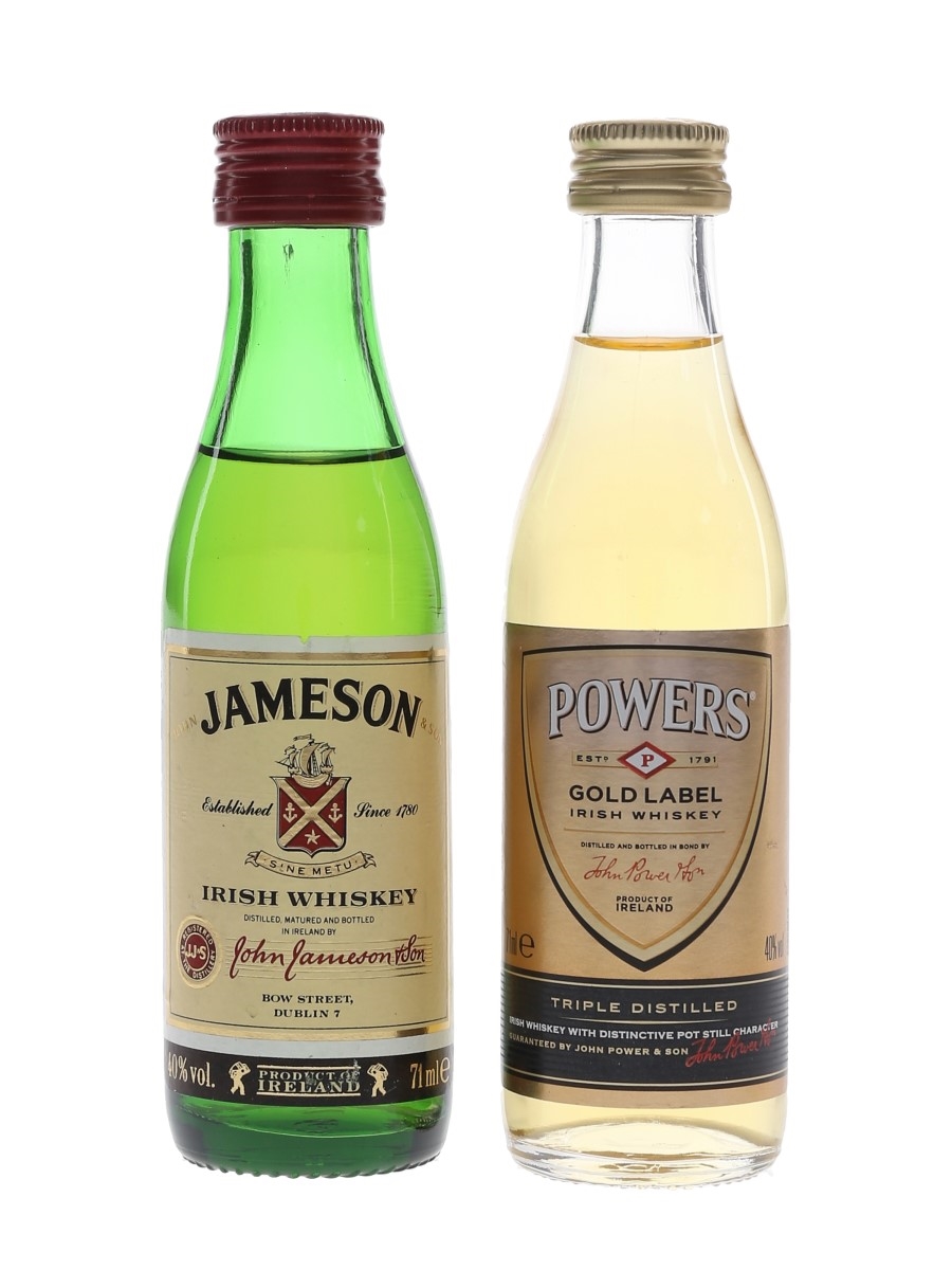 Jameson & Powers Bottled 1990s 2 x 7.1cl / 40%