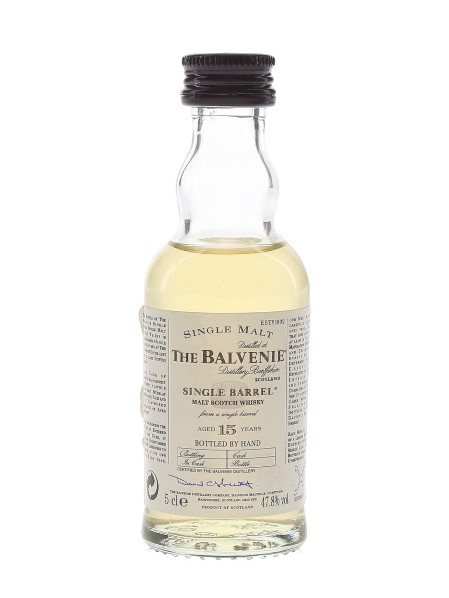 Balvenie 15 Year Old Single Barrel Bottled 1990s-2000s 5cl / 47.8%