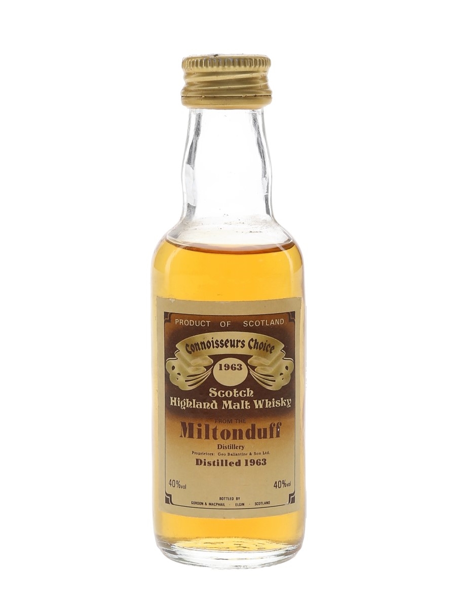 Miltonduff 1963 Connoisseurs Choice Bottled 1980s - Gordon & MacPhail 5cl / 40%