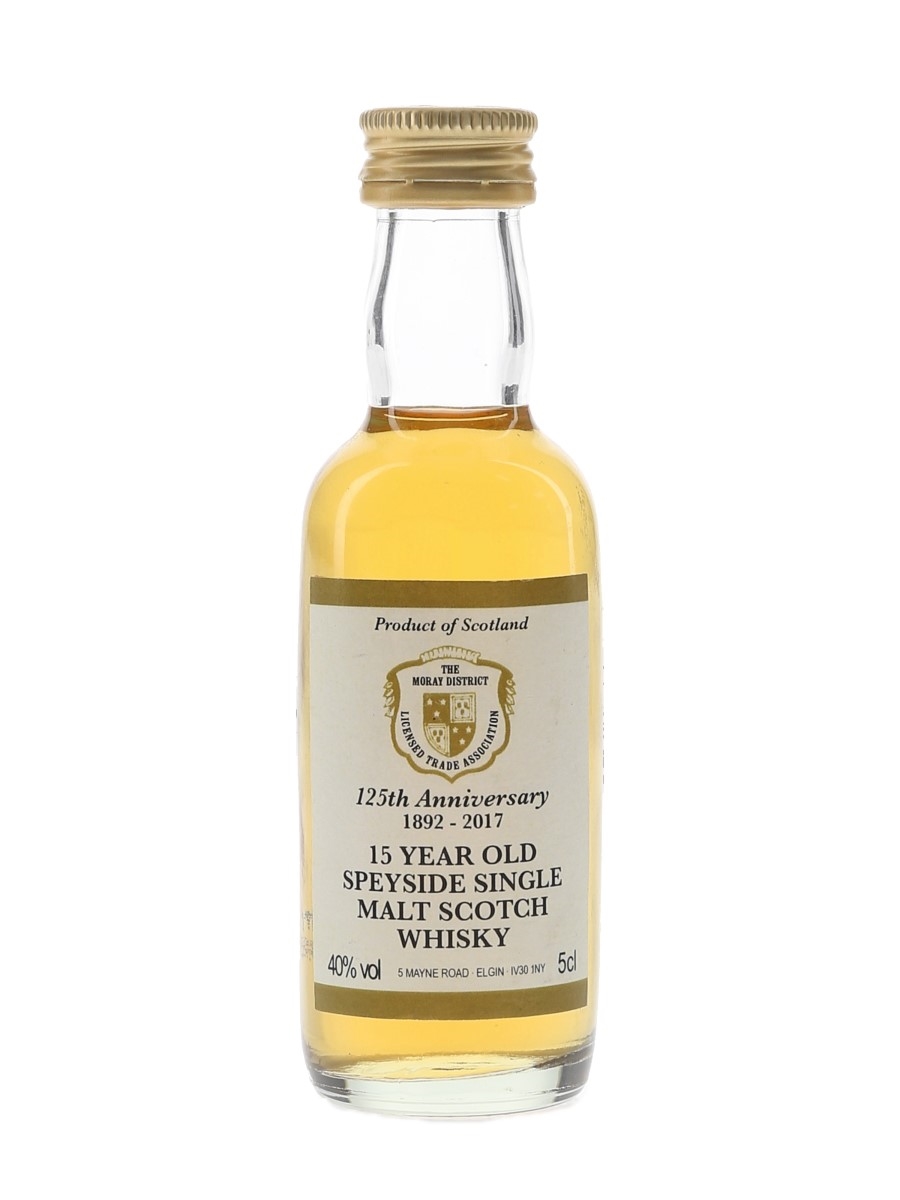 Moray District Licensed Trade Association 125th Anniversary 15 Year Old Speyside Single Malt 5cl / 40%