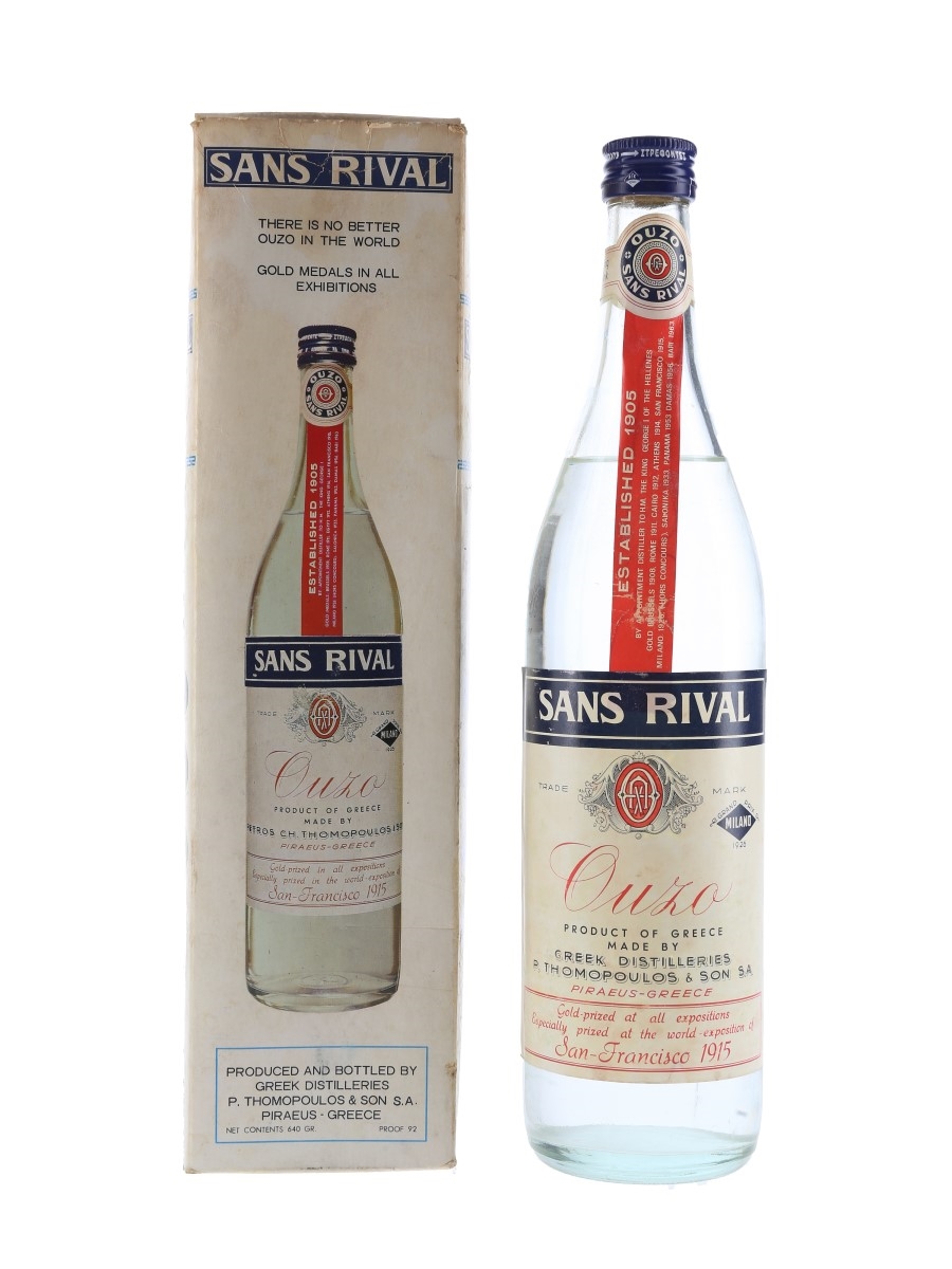 Sans Rival Ouzo - Lot 102832 - Buy/Sell Spirits Online