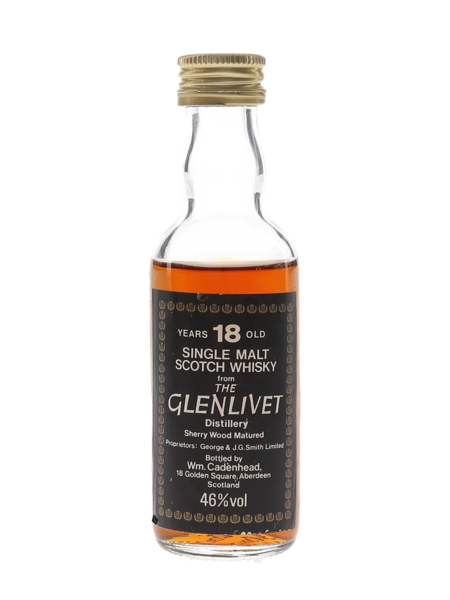 Glenlivet 18 Year Old Bottled 1980s - Cadenhead's 5cl / 46%