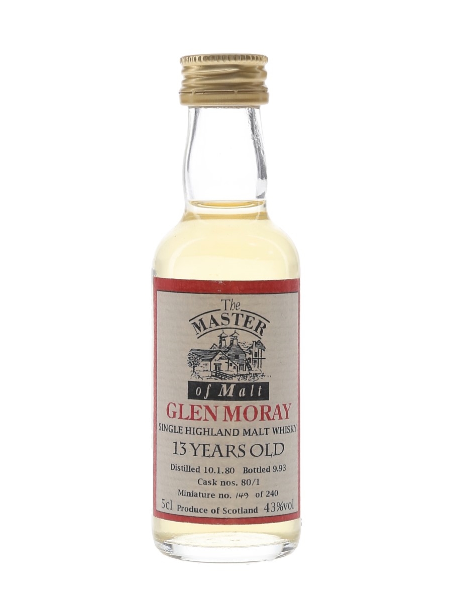 Glen Moray 1980 13 Year Old Bottled 1993 - The Master Of Malt 5cl / 43%