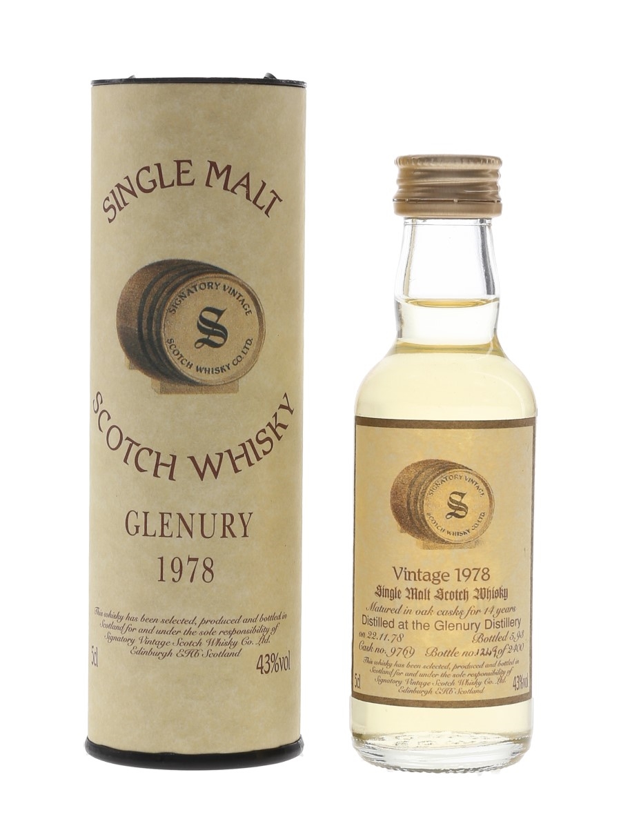 Glenury 1978 14 Year Old Bottled 1993 - Signatory Vintage 5cl / 43%