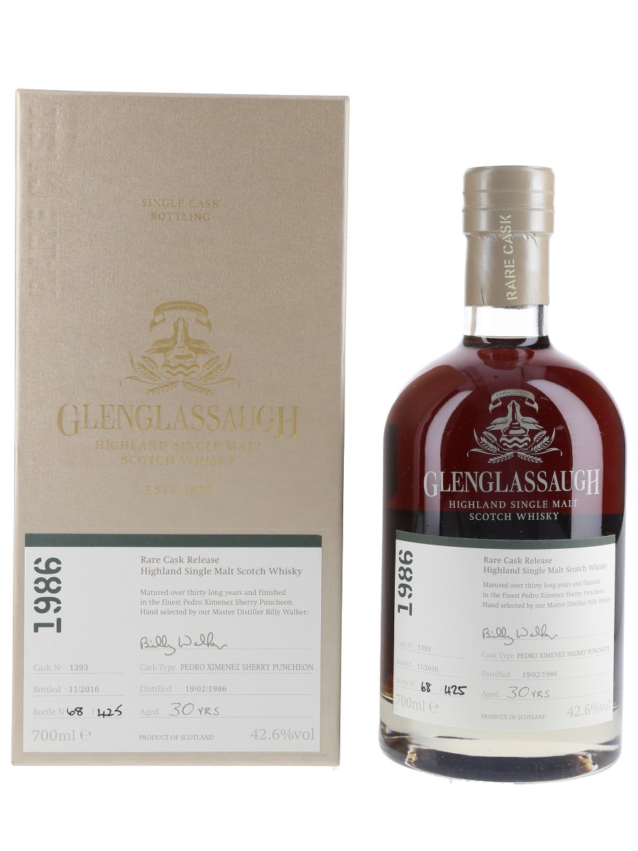 Glenglassaugh 1986 30 Year Old Rare Cask No. 1393 Bottled 2016 70cl / 42.6%