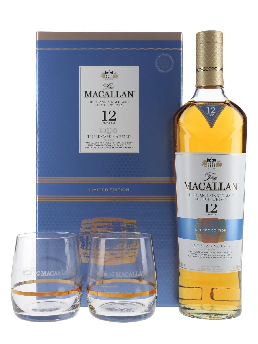 Macallan 12 Year Old Triple Cask Matured Glass Pack 70cl / 40%