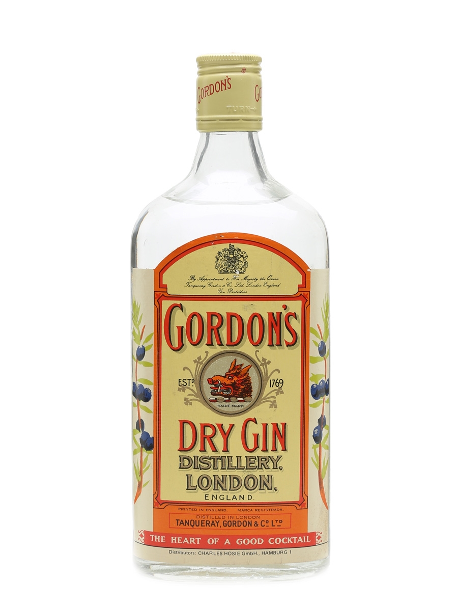 Gordon's Dry Gin Bottled 1970s - German Market 70cl / 40%