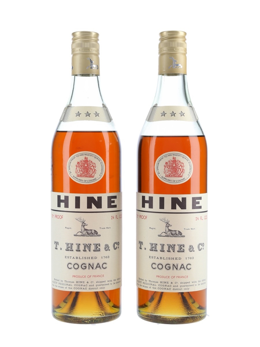 Hine 3 Star Bottled 1970s 2 x 68cl / 40%