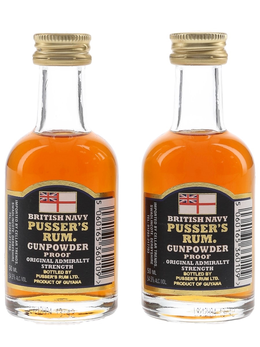 Pusser's British Navy Gunpowder Proof Rum Guyana 2 x 5cl / 54.5%
