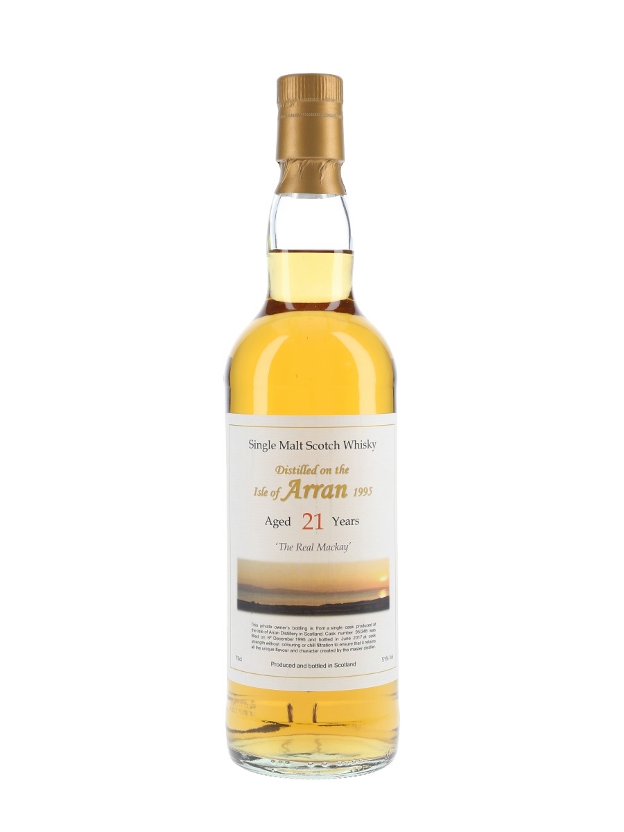 Arran 1995 21 Year Old Private Cask Bottled 2017 - The Real Mackay 70cl / 51%