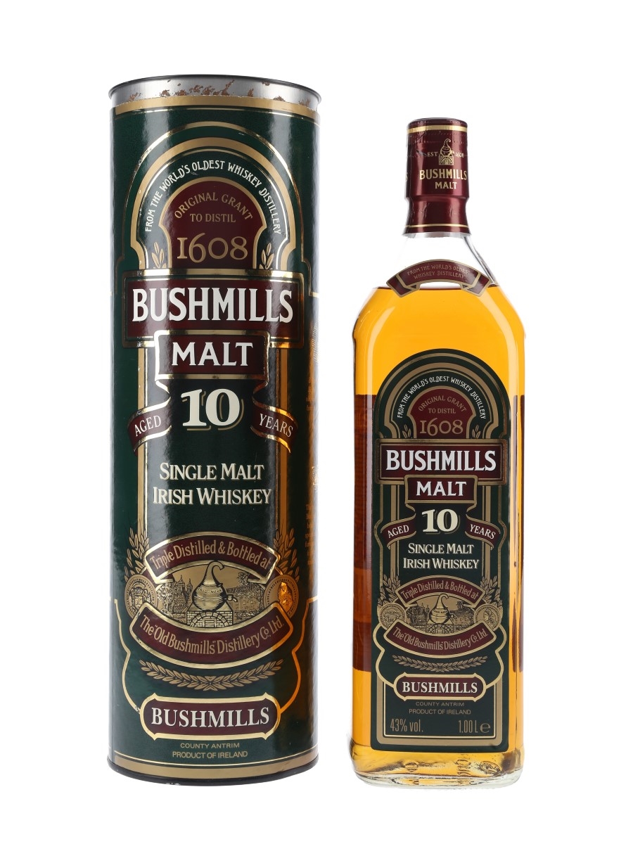 Bushmills 10 Year Old Bottled 1990s 100cl / 43%
