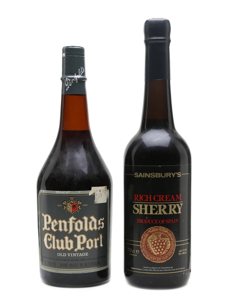 Penfold's Club Port & Jose Miranda Cream Sherry  75cl & 70cl