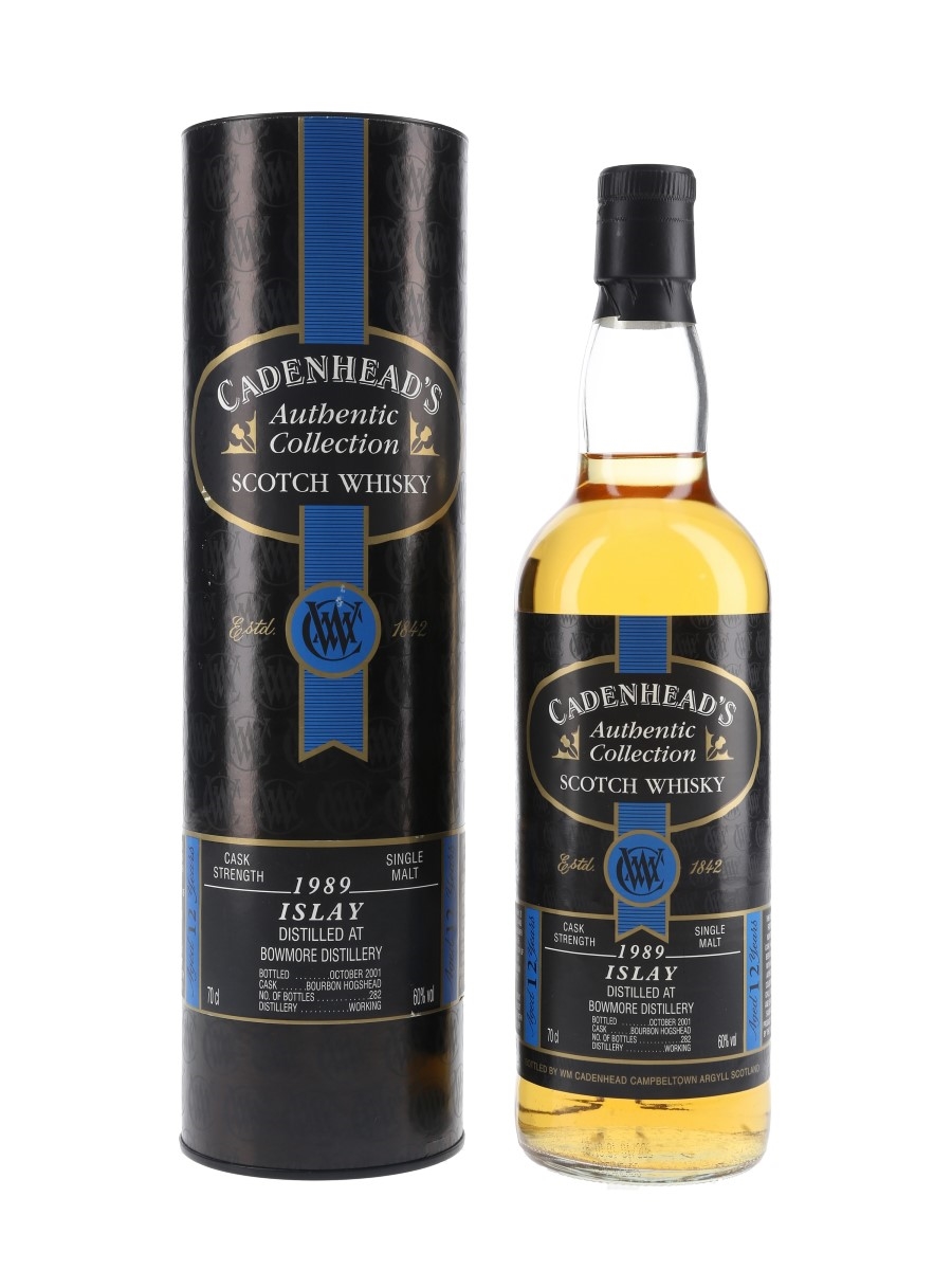 Bowmore 1989 12 Year Old Bottled 2001 - Cadenhead's 70cl / 60%