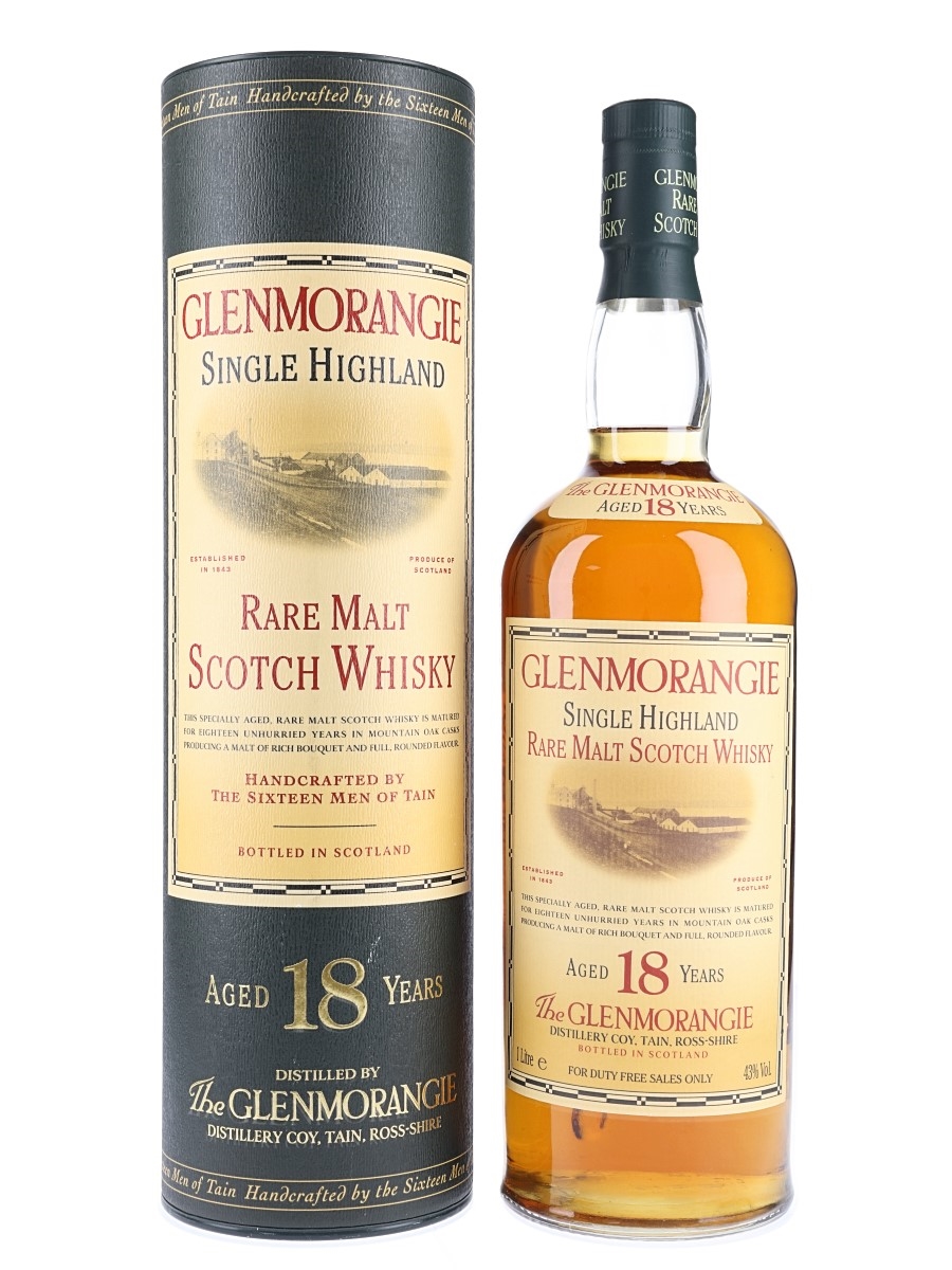 Glenmorangie 18 Year Old Bottled 2000s - Duty Free 100cl / 43%