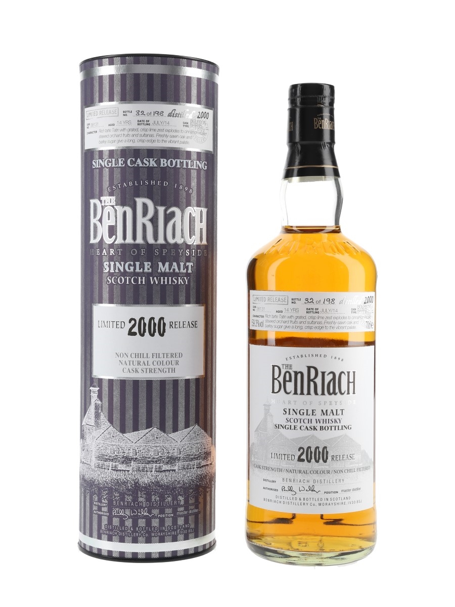 Benriach 2000 14 Year Old Bourbon Barrel Bottled 2014 - Virgin American Oak 70cl / 59.3%