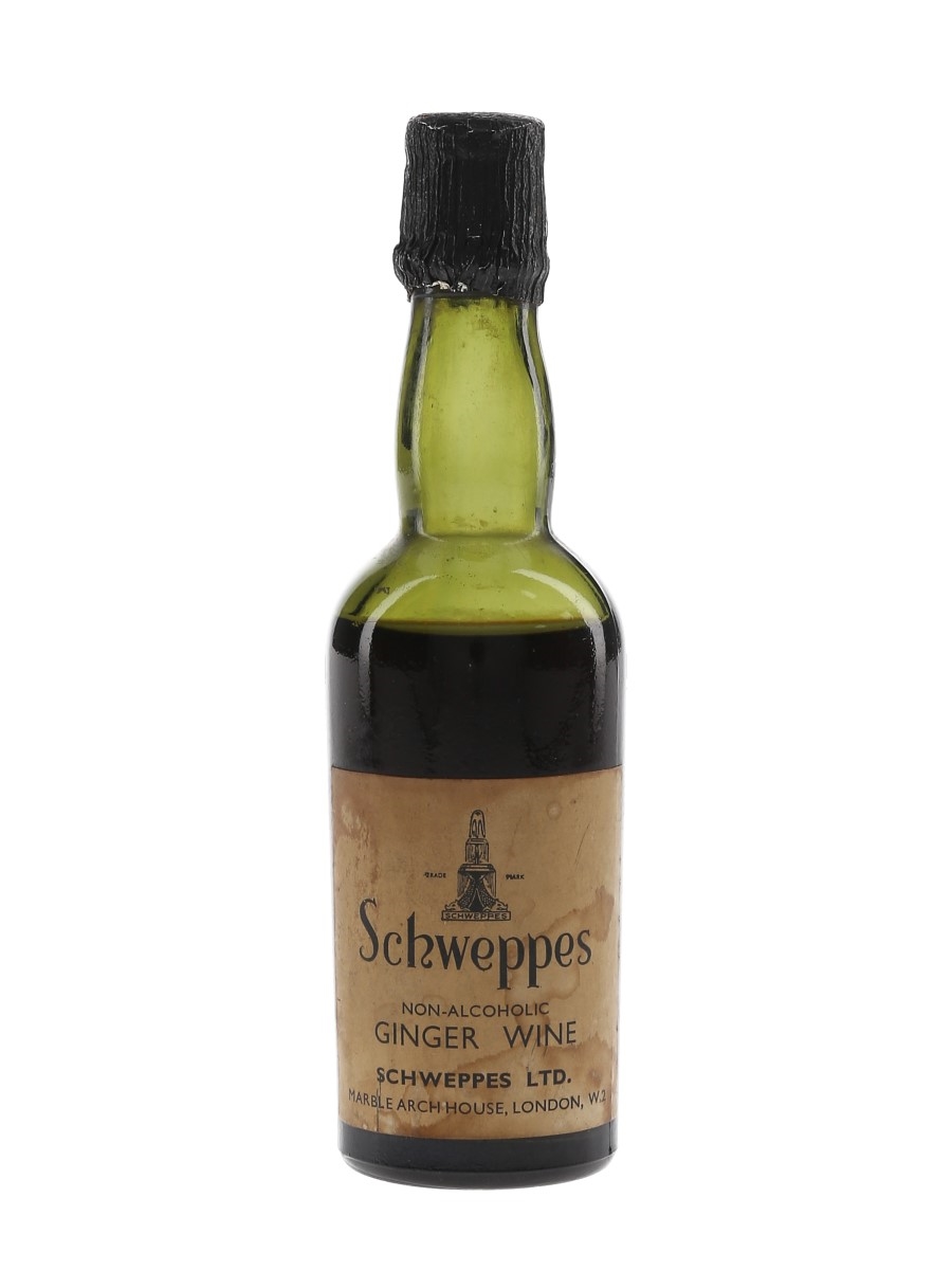 Schweppes Non Alcoholic Green Ginger Wine Bottled 1950s 7cl
