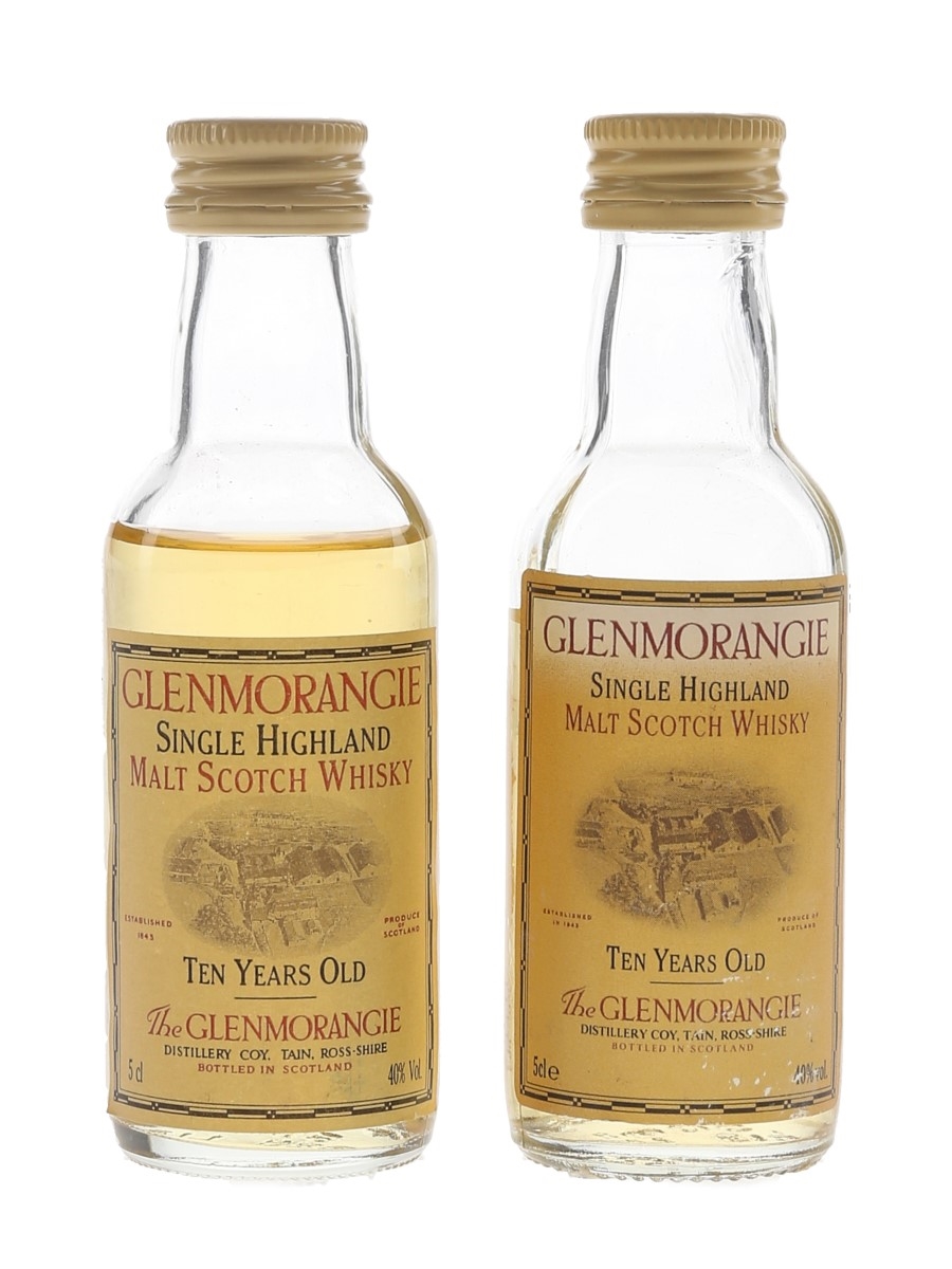 Glenmorangie 10 Year Old Bottled 1990s 2 x 5cl / 40%