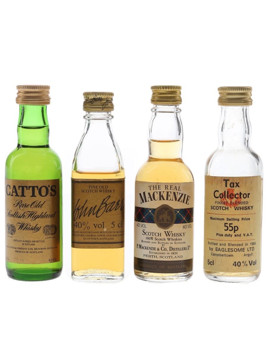 Catto's, Eaglesome, John Barr & The Real Mackenzie Bottled 1980s 4 x 5cl