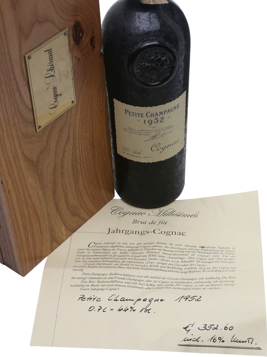 cognac PETITE CHAMPAGNE 1952