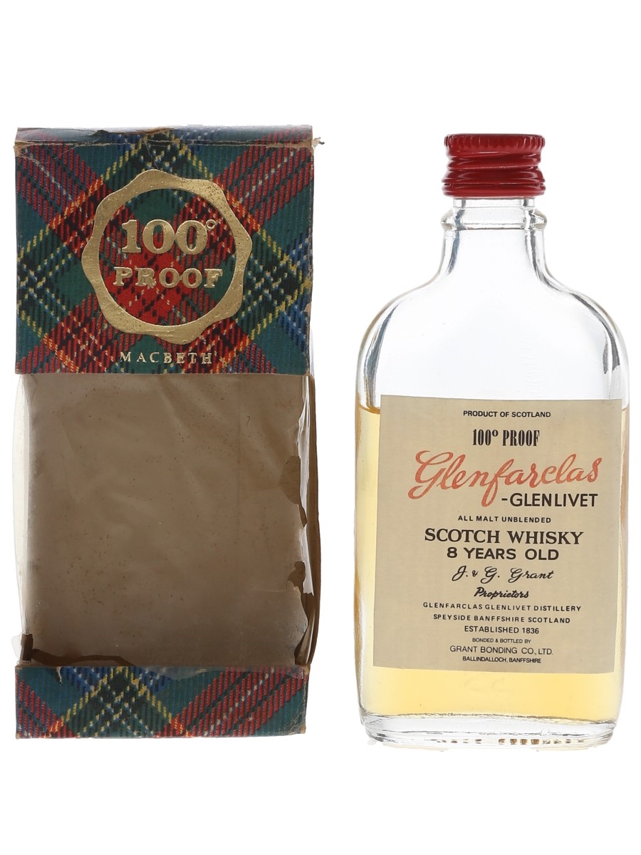 Glenfarclas Glenlivet 8 Year Old 100 Proof Bottled 1970s 5cl / 57%