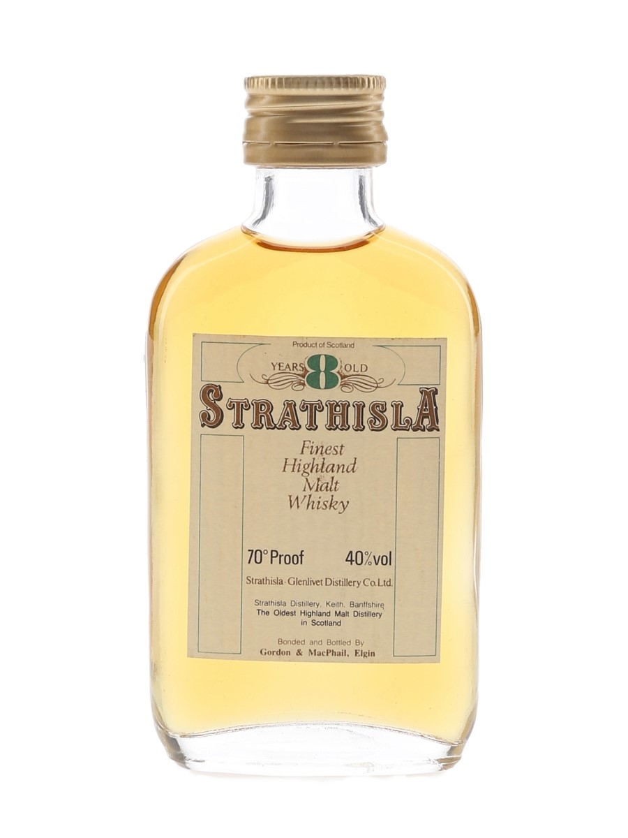 Strathisla 8 Year Old Bottled 1970s-1980s - Gordon & MacPhail 5cl / 40%
