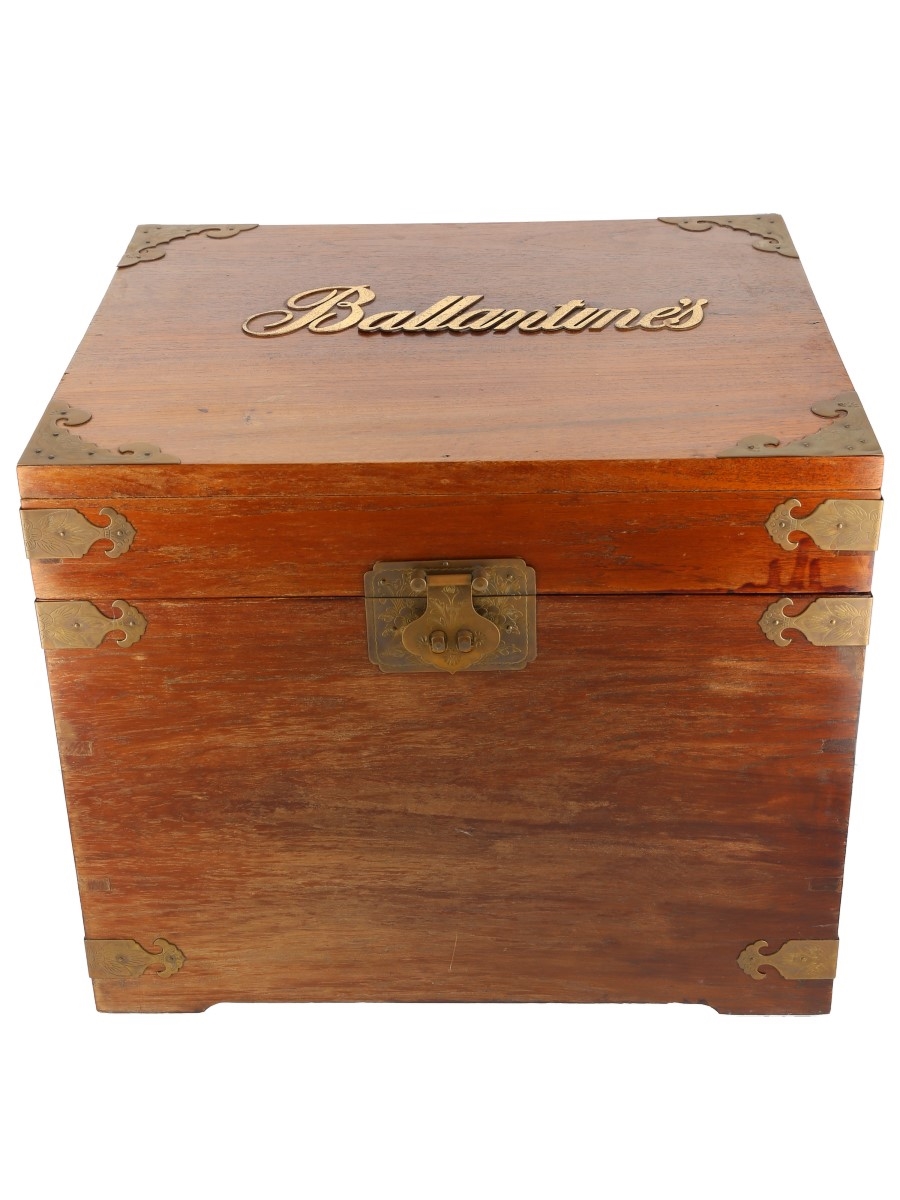 Ballantine's Wooden Chest  33cm x 38cm x 32cm