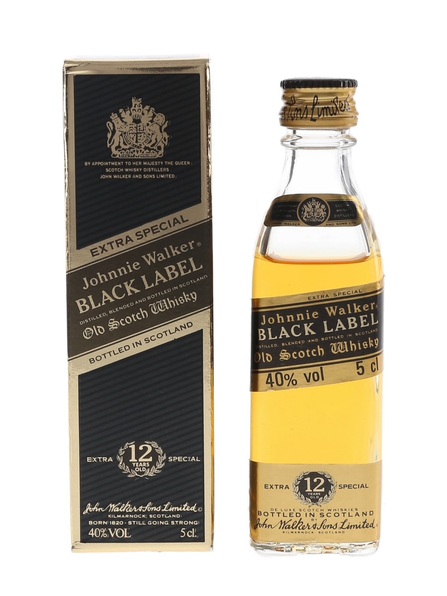 Johnnie Walker 12 Year Old Black Label Bottled 1980s 5cl / 40%