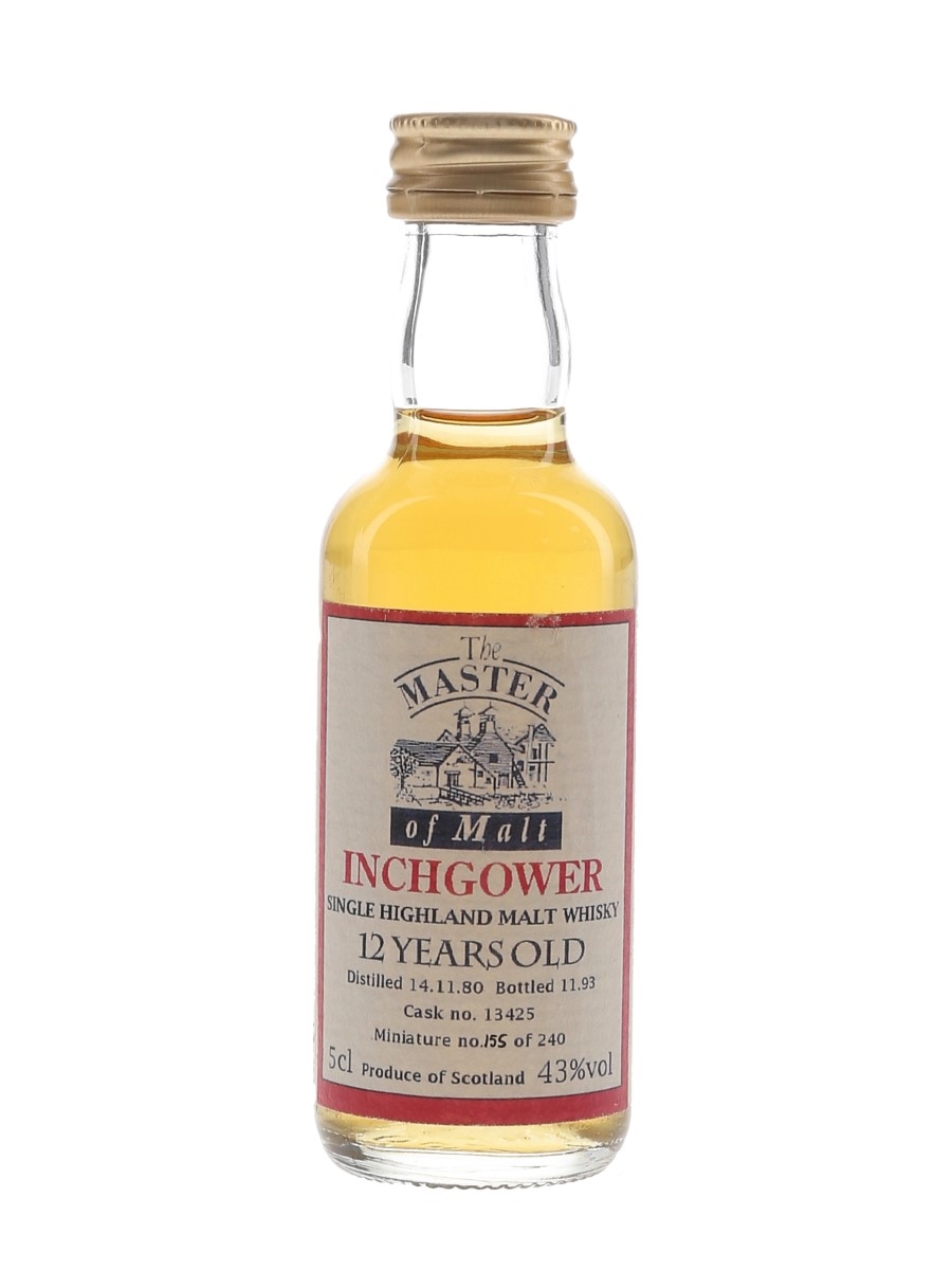 Inchgower 1980 12 Year Old Bottled 1993 - Master Of Malt 5cl / 43%
