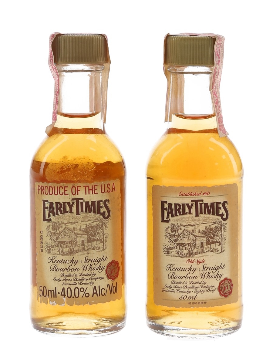 Early Times Bottled 1980s 2 x 5cl