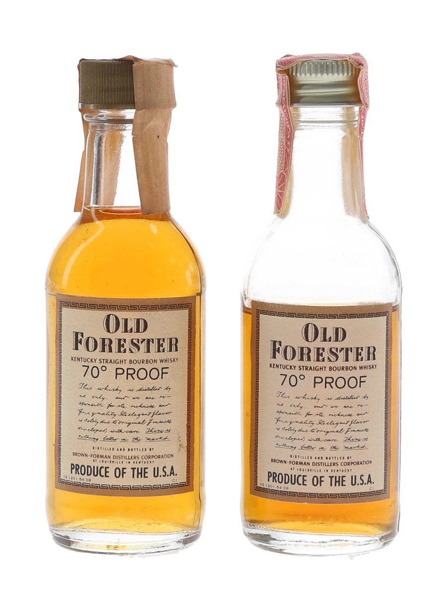 Old Forester Bottled 1970s 2 x 5cl / 40%