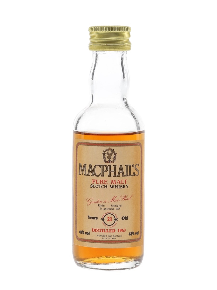 MacPhail's 1963 21 Year Old Bottled 1980s - Gordon & MacPhail 5cl / 43%
