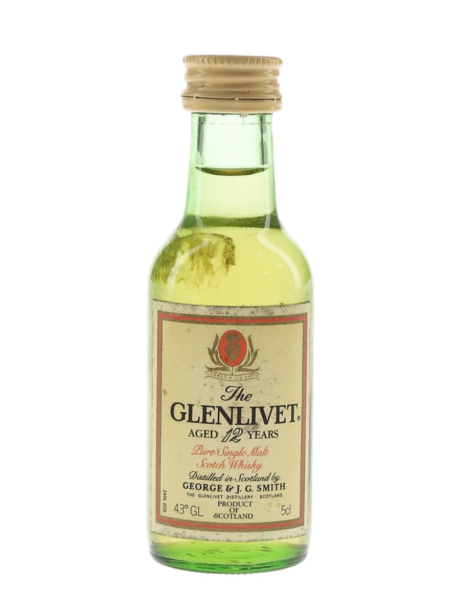 Glenlivet 12 Year Old Bottled 1980s 5cl / 43%