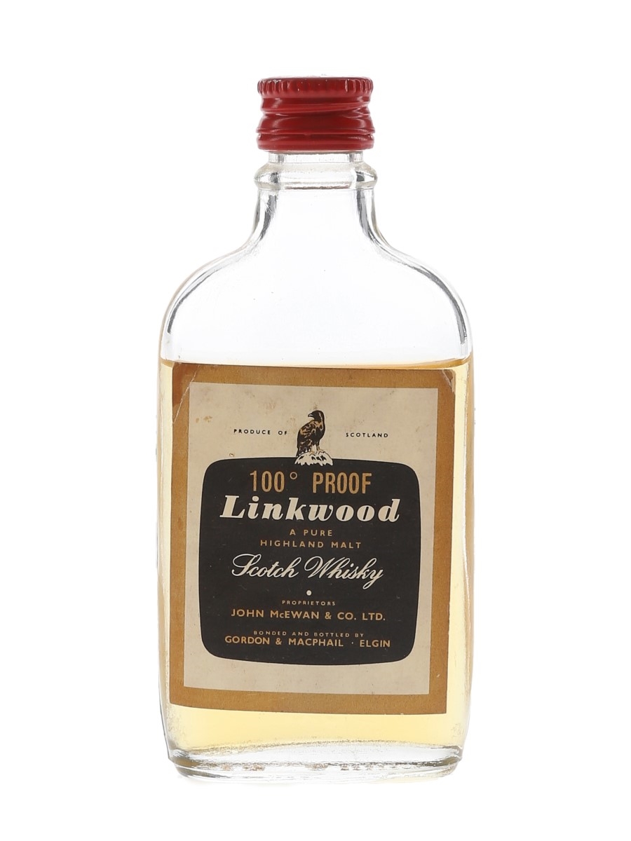 Linkwood 100 Proof Bottled 1970s - Gordon & MacPhail 5cl / 57%