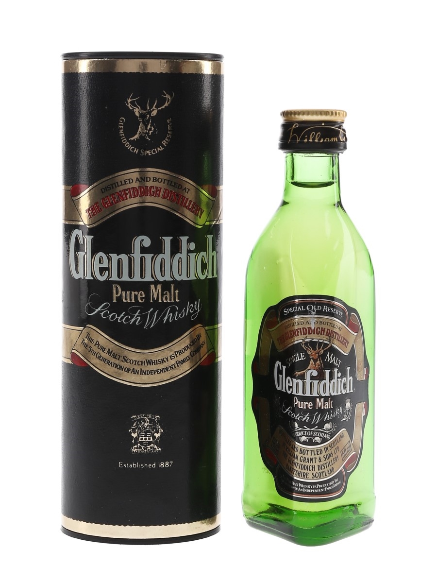 Glenfiddich Special Old Reserve Pure Malt Bottled 1980s-1990s 5cl