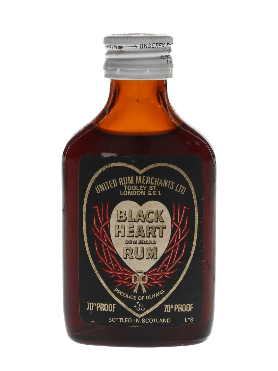 Black Heart Rum Bottled 1970s - United Rum Merchants 5cl / 40%