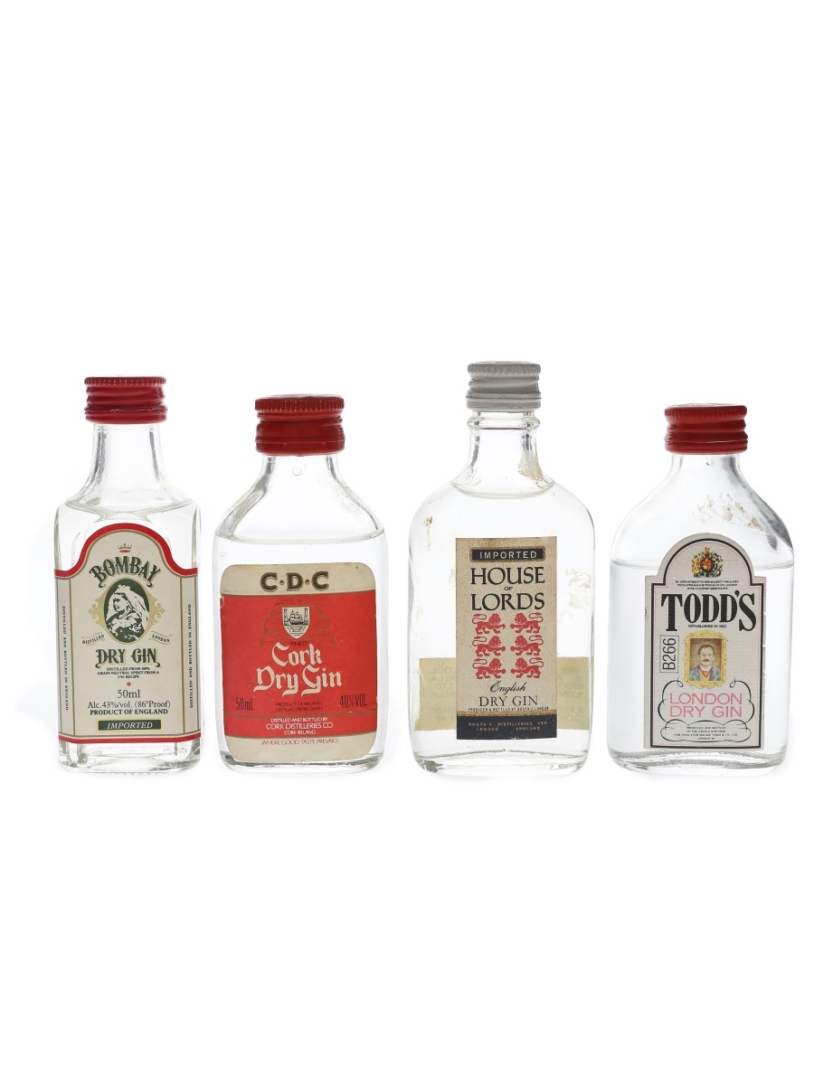 Bombay, C.D.C., House Of Lords & Todd's  4 x 3.9cl-5cl