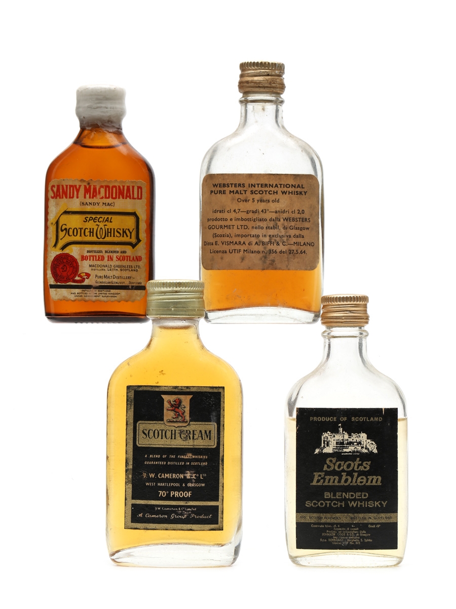 4 x Blended Scotch Whisky Miniatures 