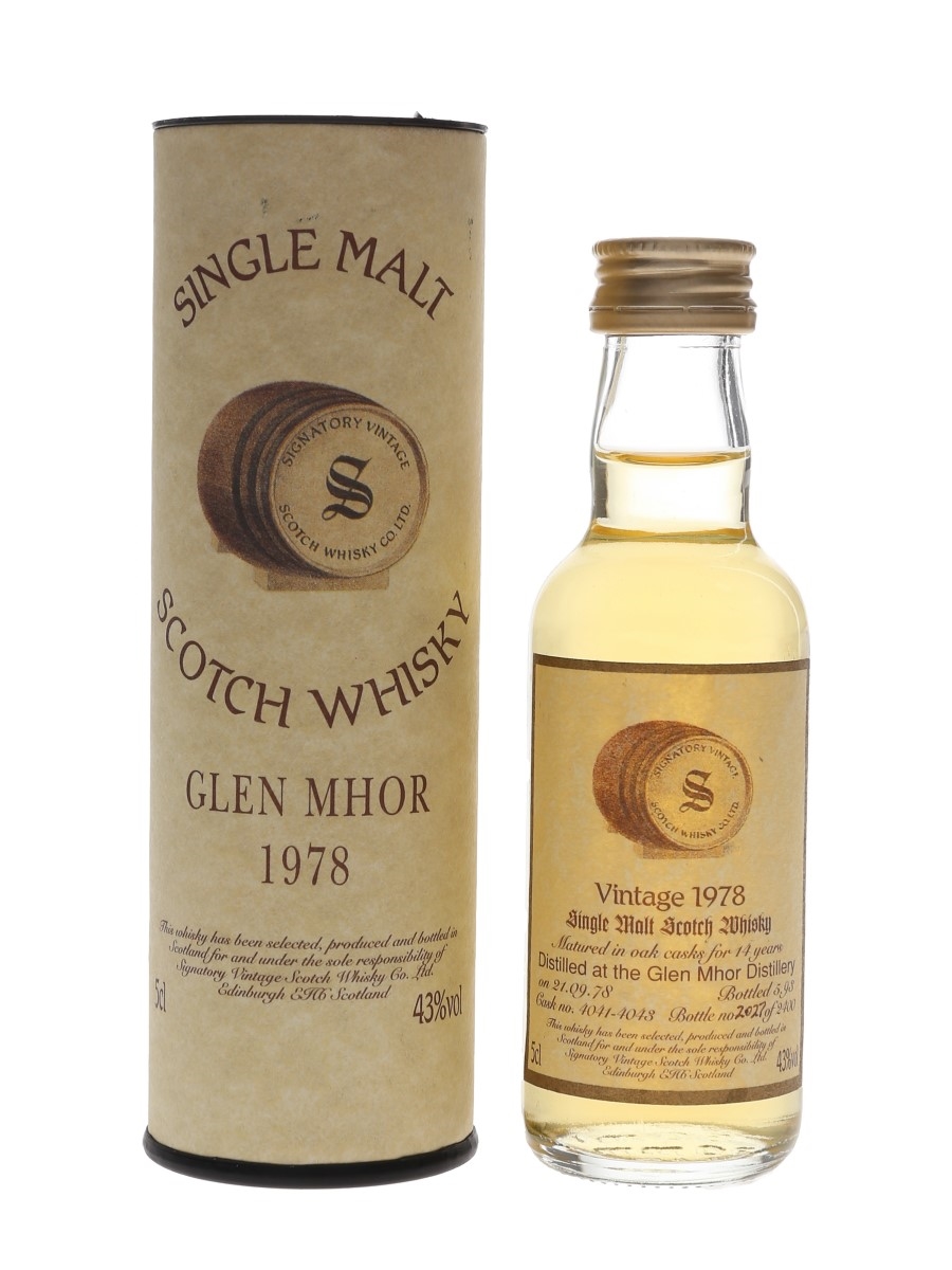 Glen Mhor 1978 14 Year Old Bottled 1993 - Signatory Vintage 5cl / 43%