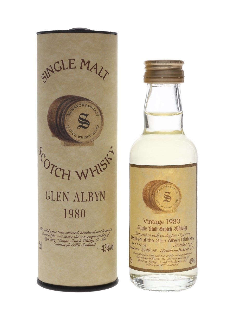 Glen Albyn 1980 12 Year Old Bottled 1993 - Signatory Vintage 5cl / 43%