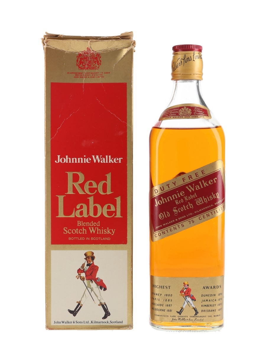 Johnnie Walker Red Label Bottled 1980s - Duty Free 75cl
