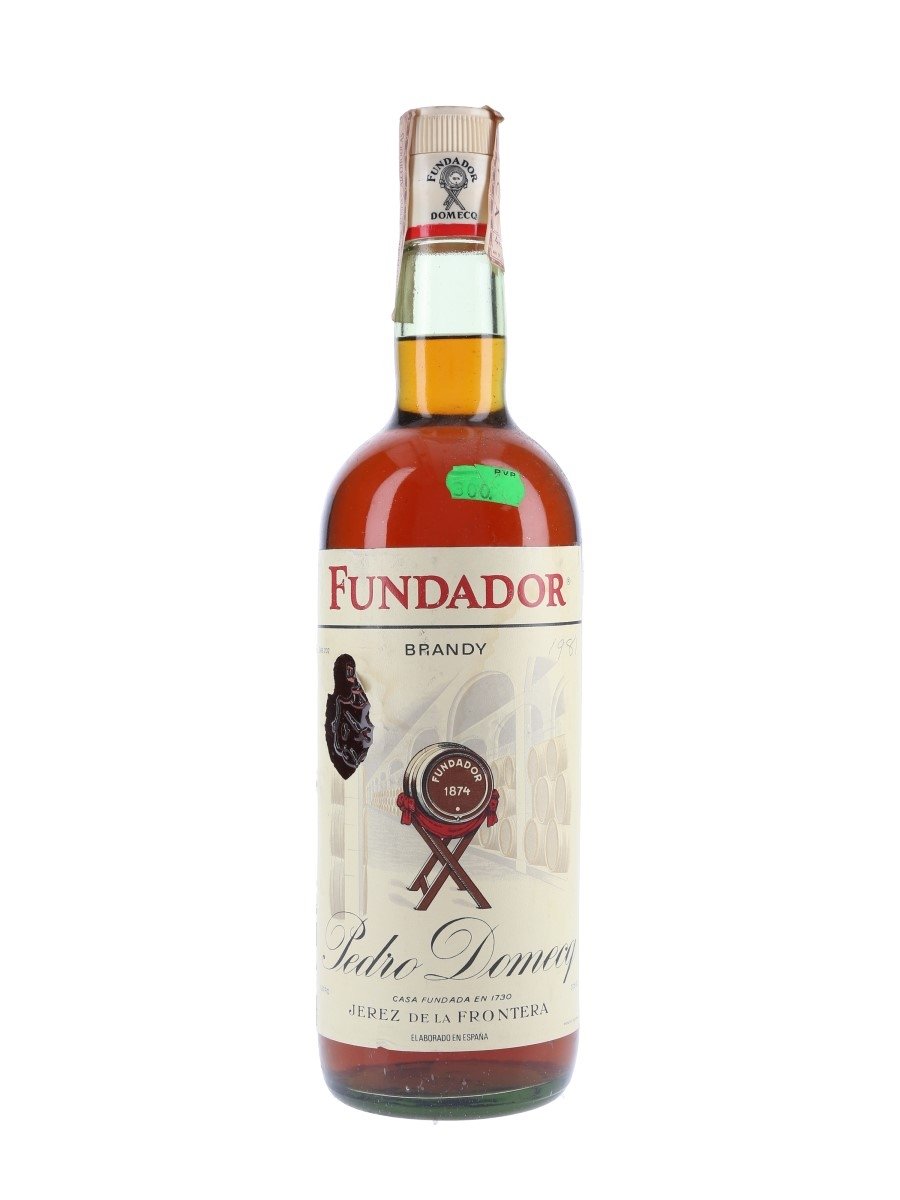 Pedro Domecq Fundador Brandy Bottled 1980s 100cl / 37.5%