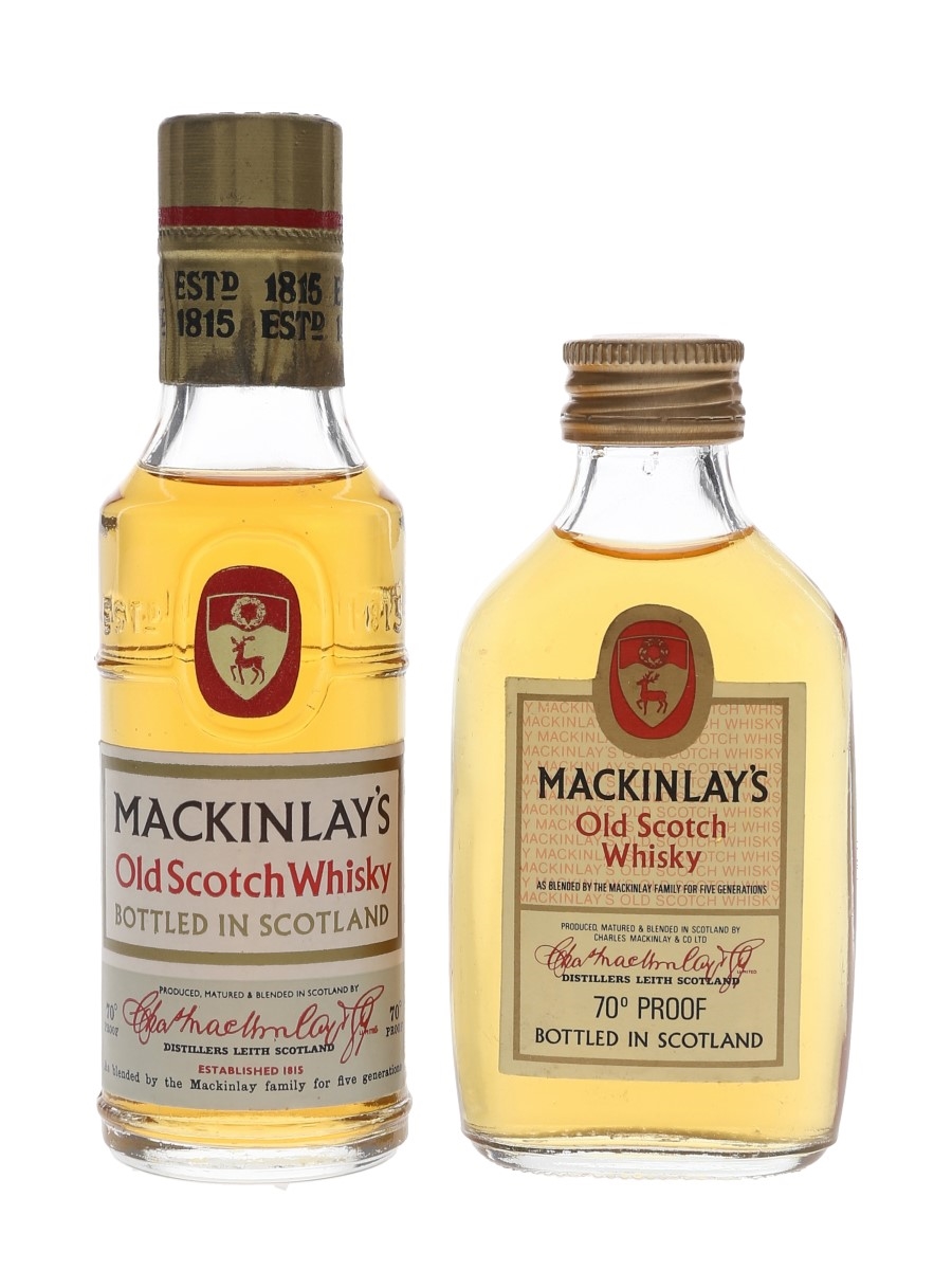 Mackinlay's Old Scotch Whisky Bottled 1960s & 1970s 2 x 5cl / 40%