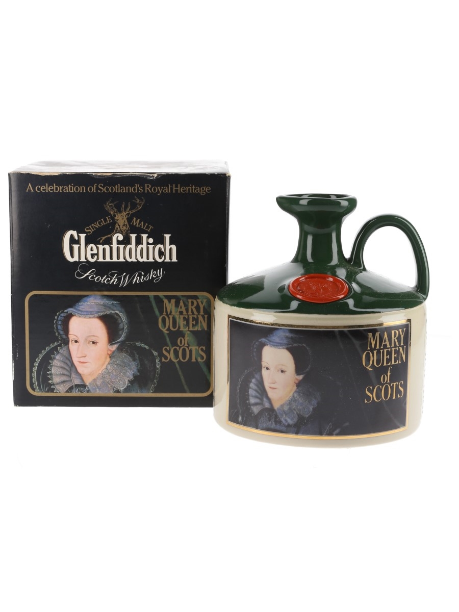 Glenfiddich Scottish Royalty Ceramic Jug Bottled 1980s - Mary Queen Of Scots 75cl / 43%