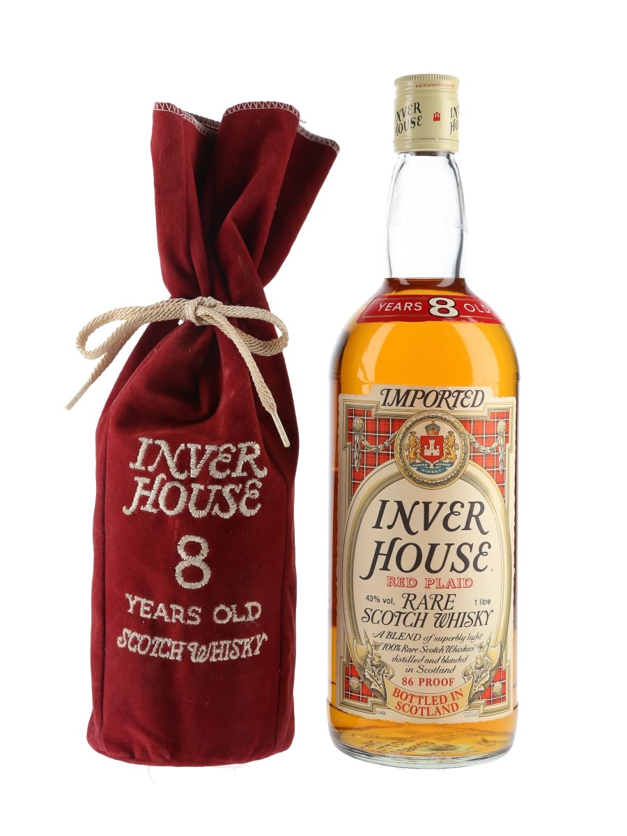 Inver House 8 Year Old Red Plaid Bottled 1980s 100cl / 43%
